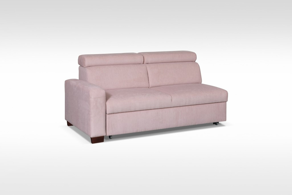 Bequemes Klapp-Ecksofa CADIZ 2 - Beige mit Kopfstützen und Bettzeugkasten