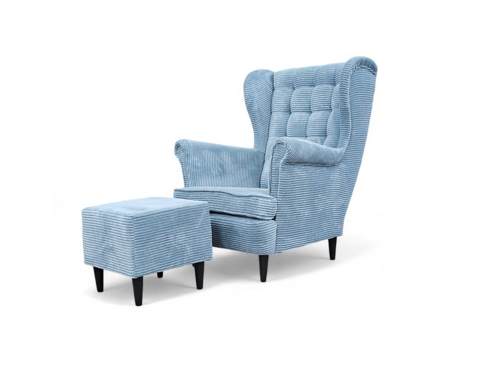 USZAK Quilted Armchair POSO light blue