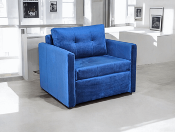 FALCO armchair with sleeping function and bedding container