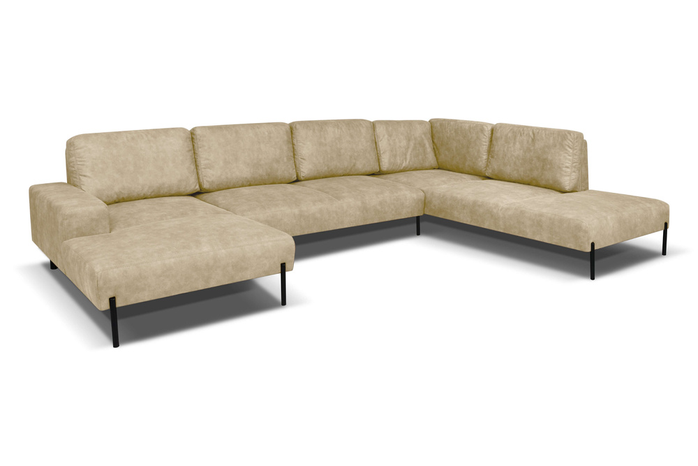 U Jordan Ecksofa – Stilvoll, schlichte Form, weiche Sitze