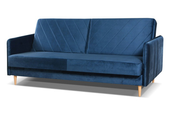 Folding sofa bed Lleida navy blue