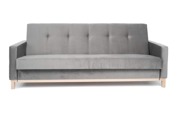 Unfolding sofa AVILA Grey - Enriched with quilting and a practical container