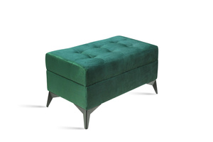 Quilted MONTEJO pouf Bottle Green 