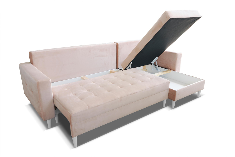 MONTANA Ecksofa mit Schlaffunktion PINK