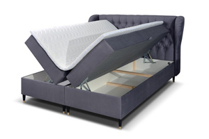 Oviedo-Bett grau-violett 160x200