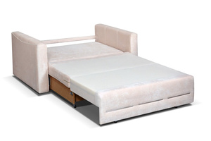 Marbella sofa bed in pink with white piping 