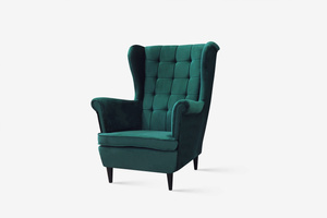USZAK Quilted Armchair Velutti 38 Turquoise
