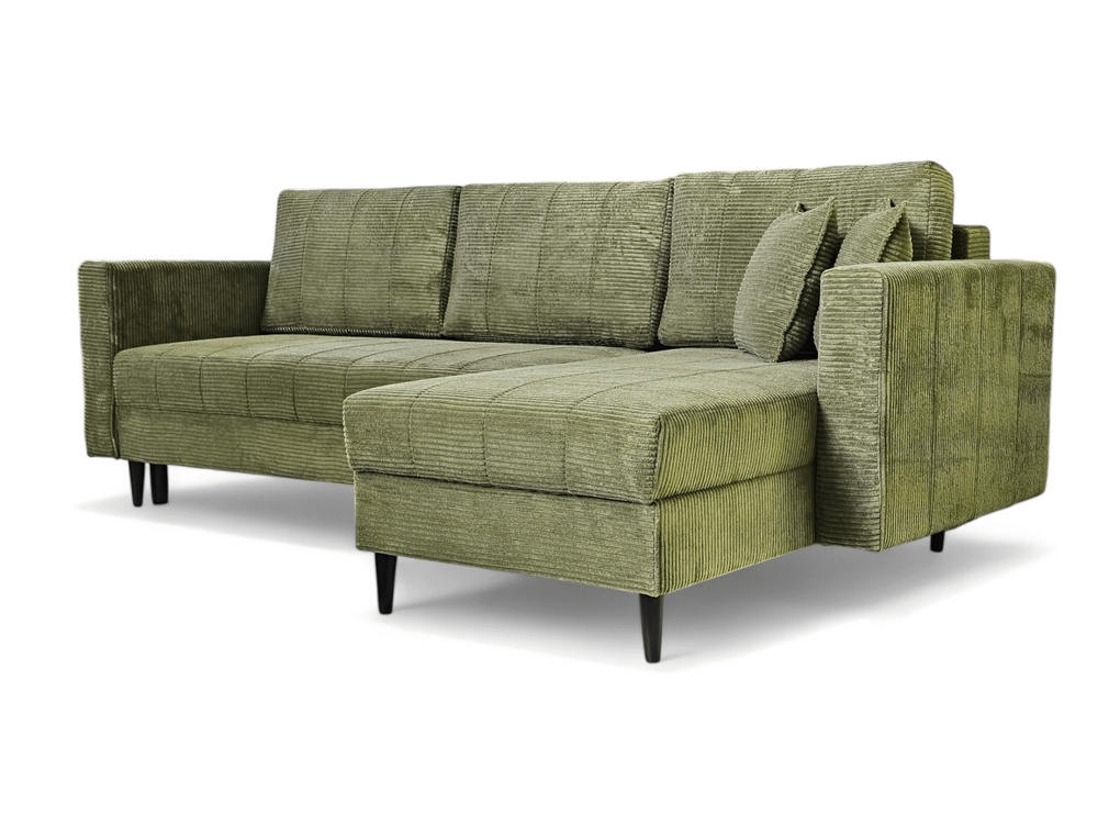 MONTANA corner sofa with a sleeping function khaki POSO