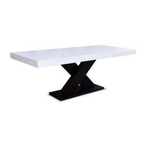 Solano 5 table 90x160x210 veneer white/black