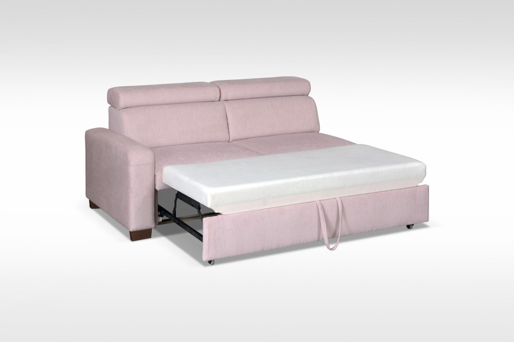 Bequemes Ecksofa CADIZ 2 - Pink mit Kopfstützen und Bettzeugkasten