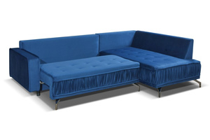 Madrid reclining sofa bed right navy blue