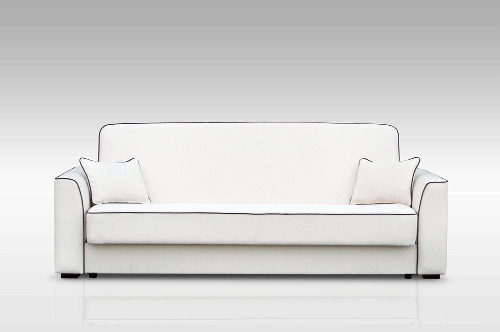 Cremefarbenes BURGOS-Sofa - mit Funktionssesseln und original braunem Keder