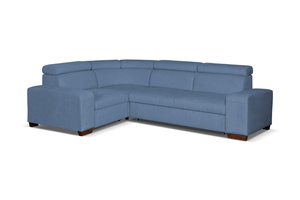 Ecksofa CADIZ 3 - Blau mit Schlaffunktion und praktischem Stauraum