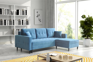 Gesteppter Hocker OVIEDO Blau 