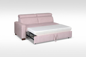 Bequemes Ecksofa CADIZ 2 - Pink mit Kopfstützen und Bettzeugkasten