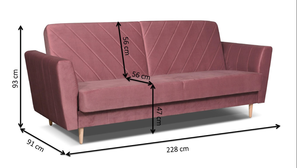 Folding sofa bed Lleida Bis honey