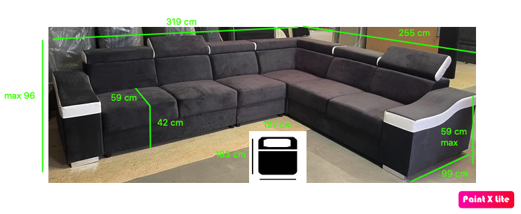 Olivia grey sofa 