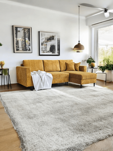 MONTANA corner sofa with a sleeping function mustard POSO