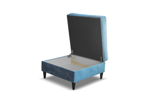 Gesteppter Hocker OVIEDO Blau 