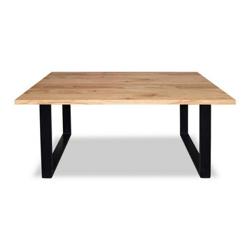 Solano 7 Metal table 90x160x260 Oak veneer with knots