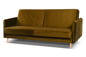 Folding sofa bed Lleida yellow 